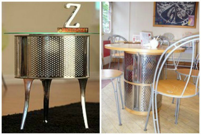 15 неординарных способов использования барабана старой стиральной машины