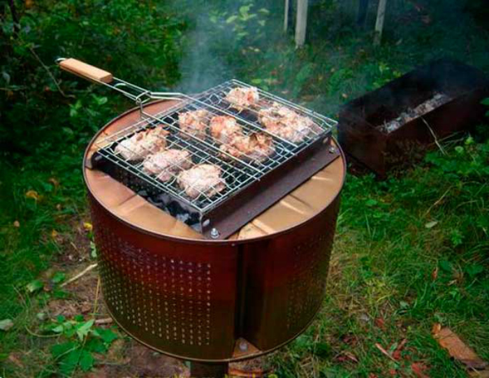 15 неординарных способов использования барабана старой стиральной машины