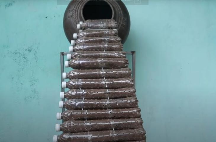 Цветочный водопад в вашем саду из простых пластиковых бутылок