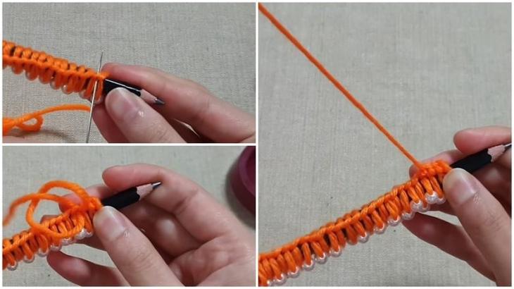 Декор из обычного карандаша и остатков пряжи