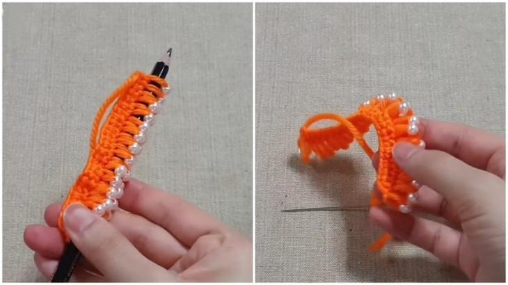 Декор из обычного карандаша и остатков пряжи