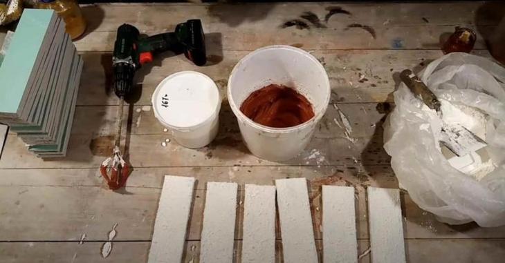 Декоративные кирпичики из гипсокартона