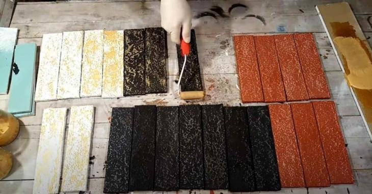 Декоративные кирпичики из гипсокартона