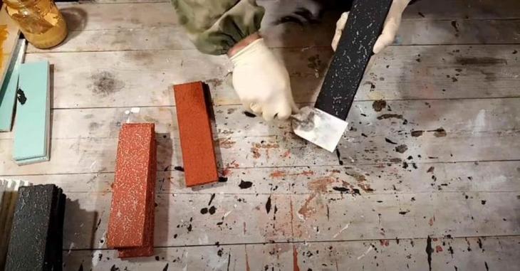 Декоративные кирпичики из гипсокартона