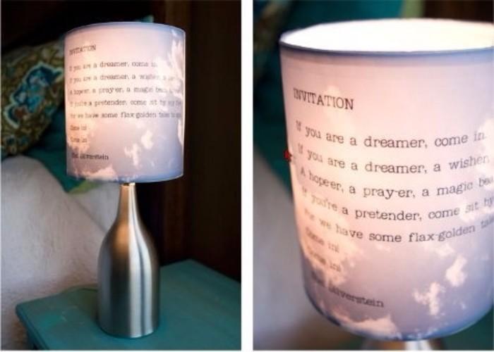 Красивая настольная лампа своими руками из подручных материалов