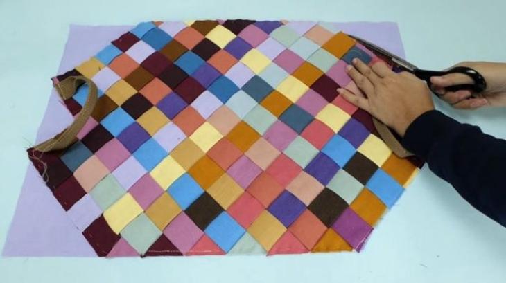 Красивая сумка из обрезков ткани