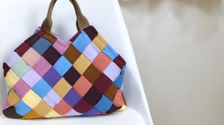 Красивая сумка из обрезков ткани