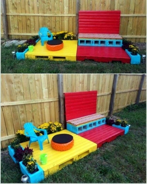 Несколько шикарных идей из деревянных поддонов на даче