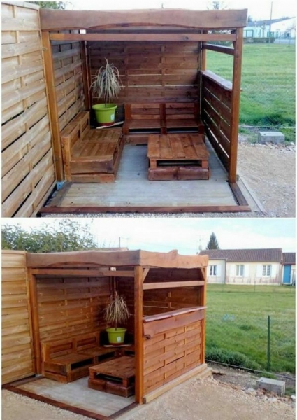 Несколько шикарных идей из деревянных поддонов на даче