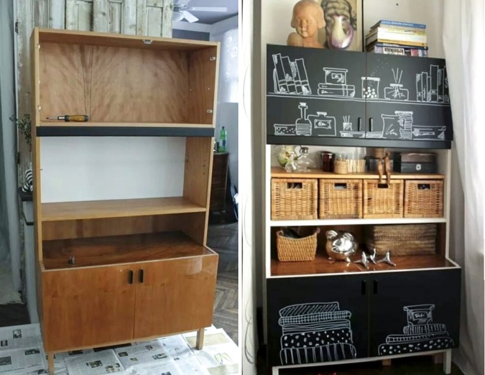 Новая жизнь старого шкафа: бюджетная переделка от изобретательной мастерицы