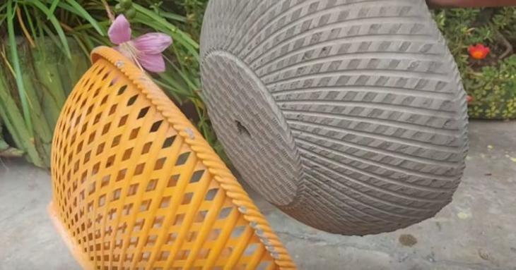 Оригинальная идея использования пластиковой миски