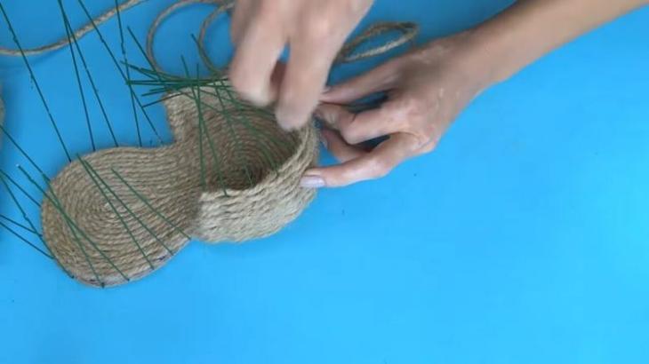 Поделка из джута, которая украсит любой интерьер