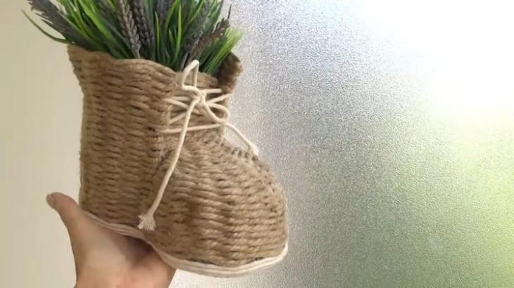 Поделка из джута, которая украсит любой интерьер