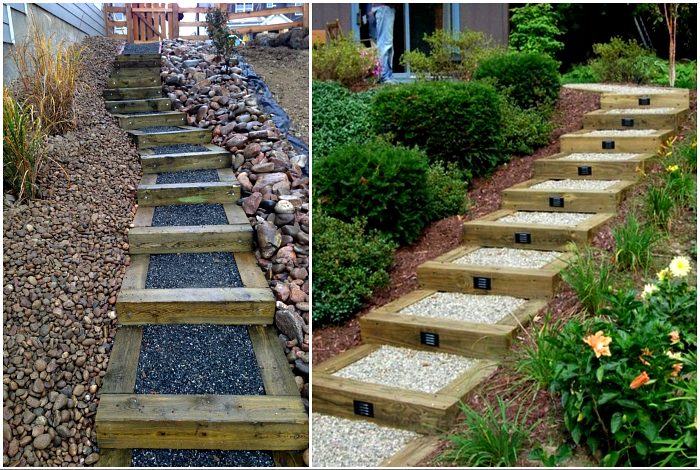 Примеры удивительных лестниц и дорожек, которые подойдет для оформления вашего участка