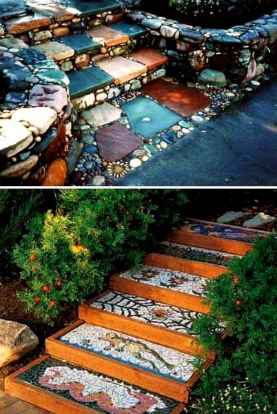 Примеры удивительных лестниц и дорожек, которые подойдет для оформления вашего участка