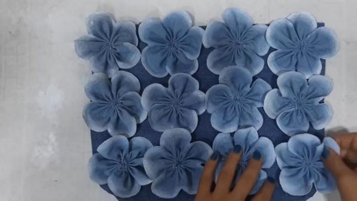 Сумочка на лето из старых джинсов и джута