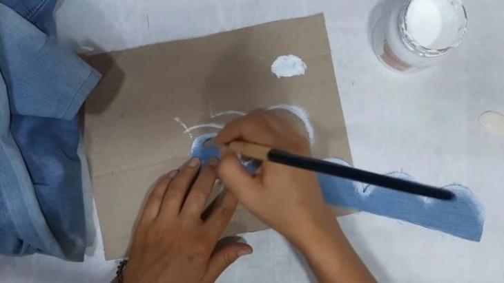 Сумочка на лето из старых джинсов и джута