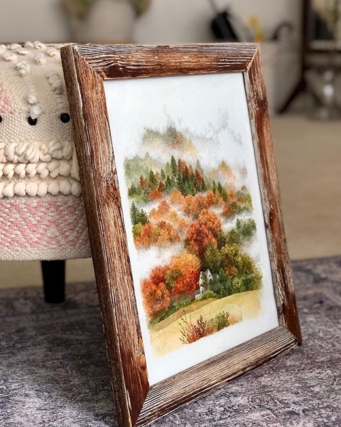 Вышитые пейзажи от Катрин Вейтс