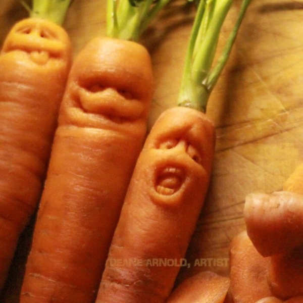 Забавные персонажи из овощей и фруктов