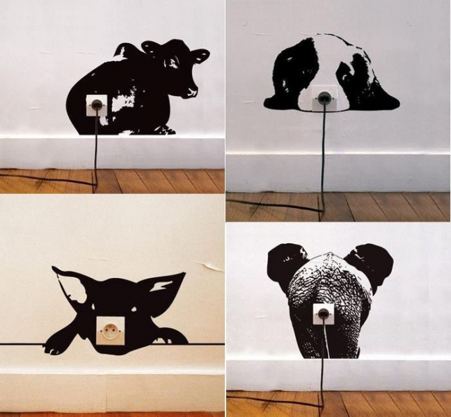 15 оригинальных способов замаскировать электропровода и розетки