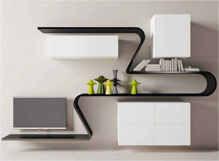 30 великолепных идей дизайна современных полок