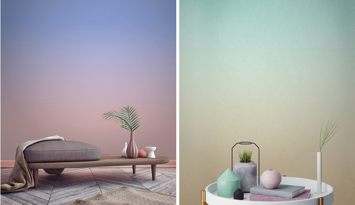 33 примера стен с эффектом омбре своими руками