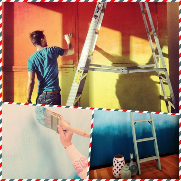 33 примера стен с эффектом омбре своими руками