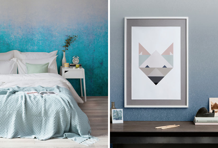 33 примера стен с эффектом омбре своими руками