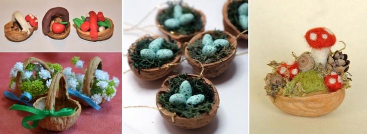 Что можно сделать из ореховой скорлупы: 25+ поделок - мастер-класс