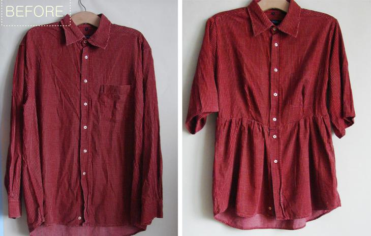 Идеи переделок из мужских рубашек