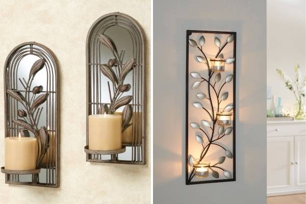 Кованые подсвечники на стену — 25 фото с идеями дизайна
