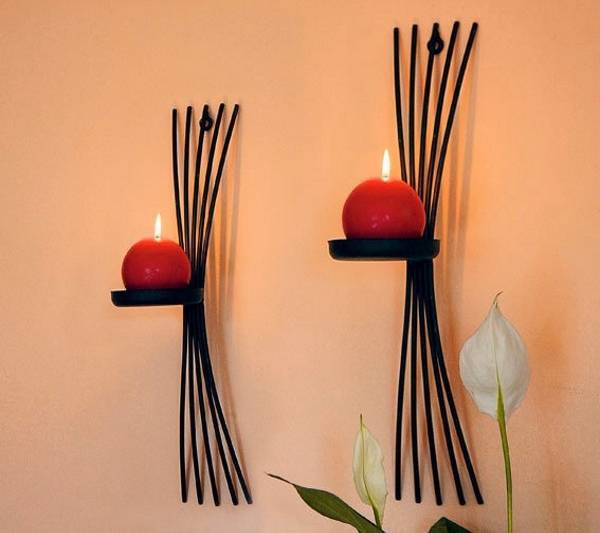 Кованые подсвечники на стену — 25 фото с идеями дизайна
