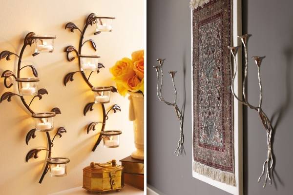 Кованые подсвечники на стену — 25 фото с идеями дизайна