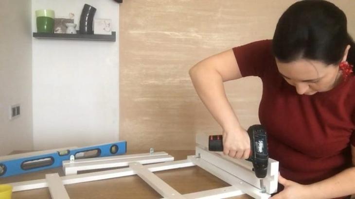 Оригинальная идея на балкон из брусков