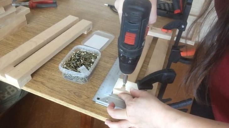 Оригинальная идея на балкон из брусков