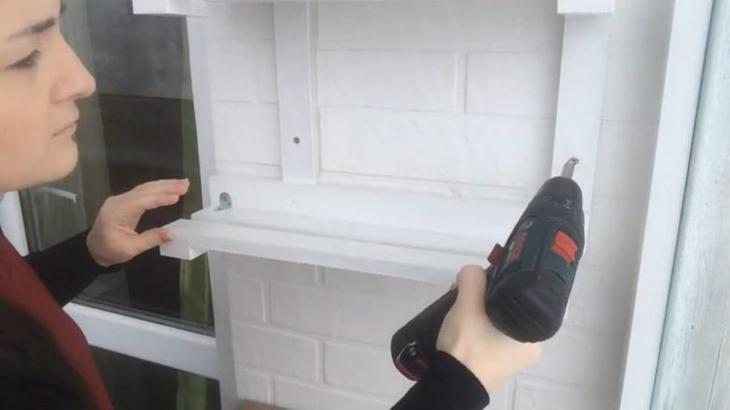 Оригинальная идея на балкон из брусков