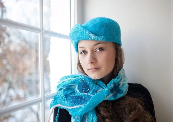 Стильные валяные шарфы