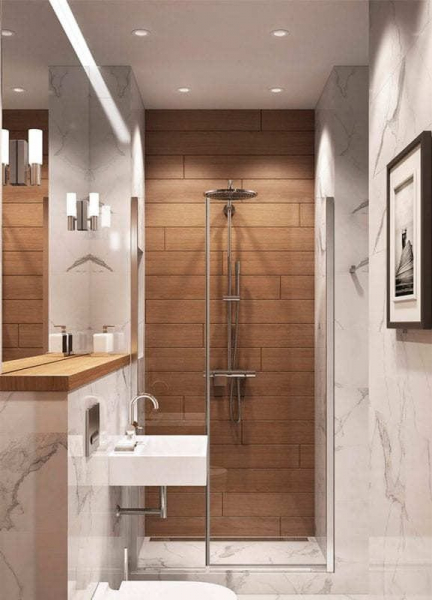 Удачные примеры дизайна ванной комнаты площадью 4 кв. метра