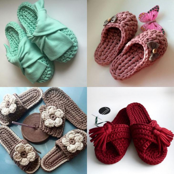 Вот какие замечательные тапочки можно сделать из старых футболок!