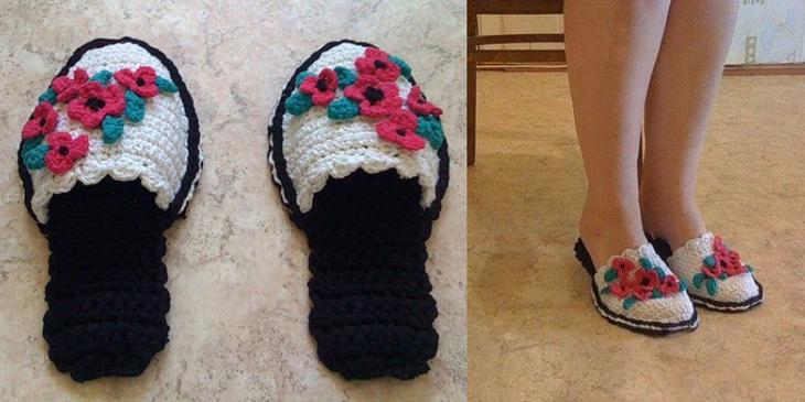 Вот какие замечательные тапочки можно сделать из старых футболок!