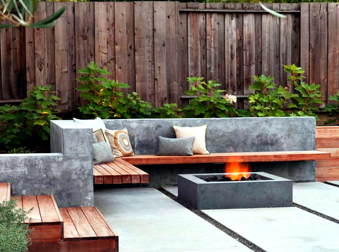 18 отличных идей, как при помощи бетона украсить сад