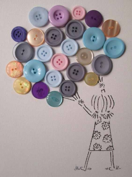 30 необычных идей поделок из пуговиц