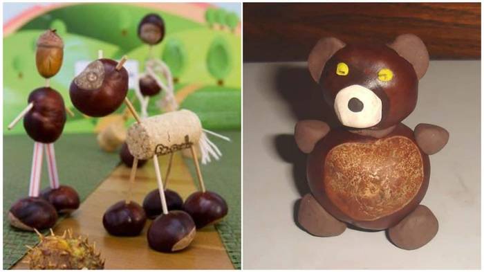 Что можно сделать из каштанов и желудей: 5 идей оригинальных поделок