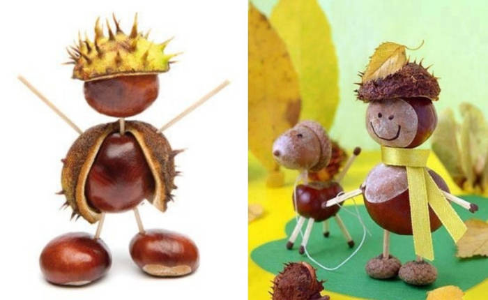 Что можно сделать из каштанов и желудей: 5 идей оригинальных поделок