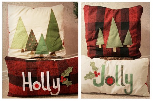 Декоративные новогодние подушки своими руками