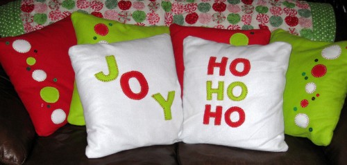 Декоративные новогодние подушки своими руками