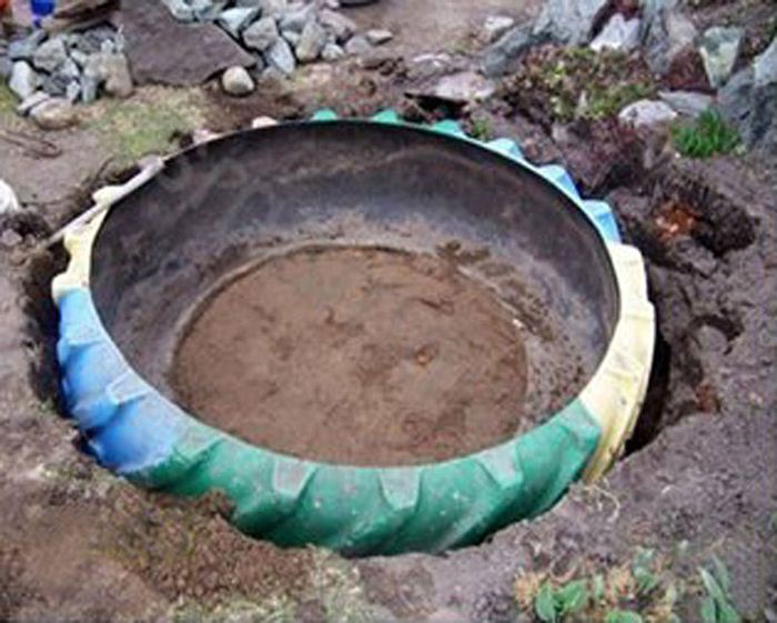 Как из старых покрышек сделать дачу с видом на озеро или пруд