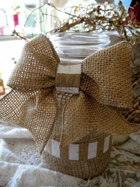 Красивые поделки из мешковины своими руками