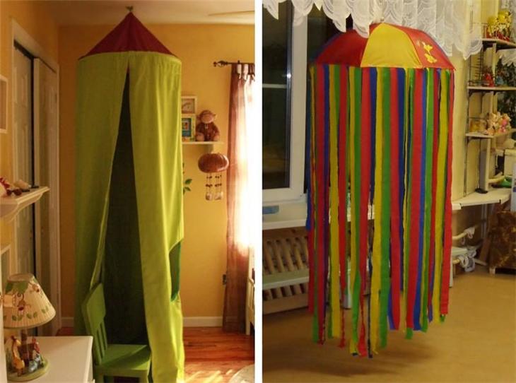 Новое применение старому зонту: 14 любопытных идей для дома и дачи