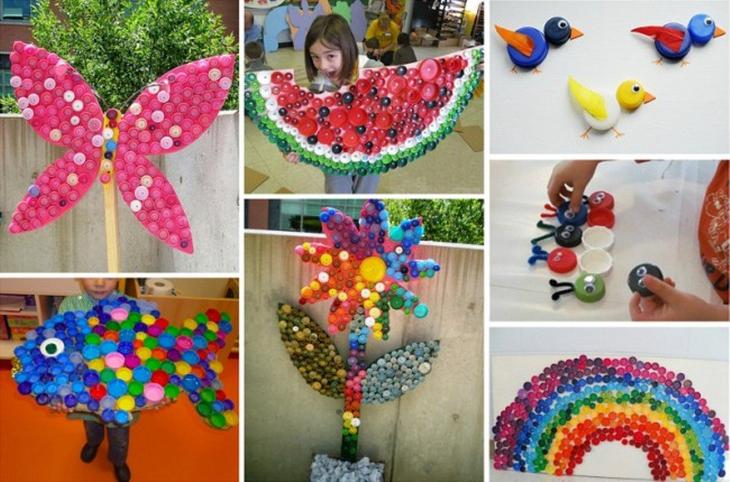 Оригинальные поделки из крышек от бутылок своими руками